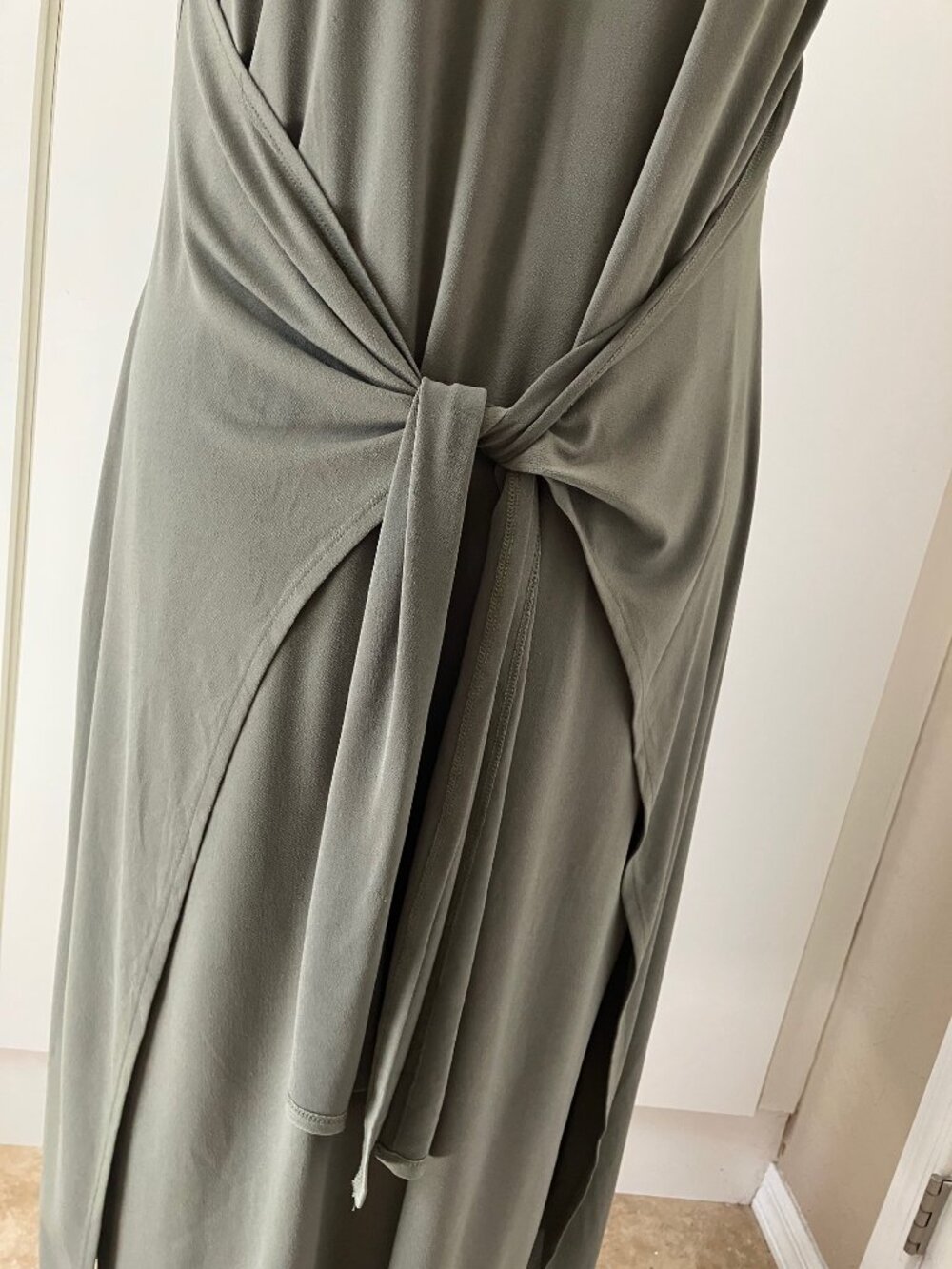 Lane Bryant Sage Green Maxi Wrap Sleeveless Dress 14-16 - Picture 6 of 10